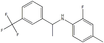 2-fluoro-4-methyl-N-{1-[3-(trifluoromethyl)phenyl]ethyl}aniline Struktur