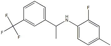 2-fluoro-4-methyl-N-{1-[3-(trifluoromethyl)phenyl]ethyl}aniline|