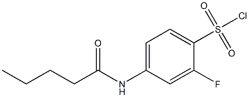 2-fluoro-4-pentanamidobenzene-1-sulfonyl chloride