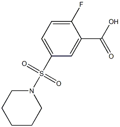 2-fluoro-5-(piperidine-1-sulfonyl)benzoic acid Struktur