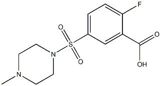 2-fluoro-5-[(4-methylpiperazine-1-)sulfonyl]benzoic acid 结构式