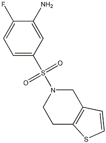 2-fluoro-5-{4H,5H,6H,7H-thieno[3,2-c]pyridine-5-sulfonyl}aniline 化学構造式