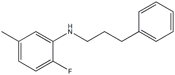 2-fluoro-5-methyl-N-(3-phenylpropyl)aniline Structure