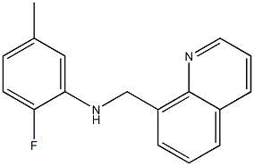 2-fluoro-5-methyl-N-(quinolin-8-ylmethyl)aniline Structure