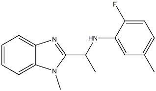 2-fluoro-5-methyl-N-[1-(1-methyl-1H-1,3-benzodiazol-2-yl)ethyl]aniline|