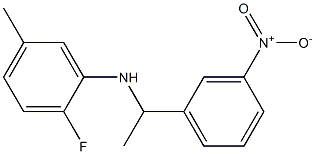 2-fluoro-5-methyl-N-[1-(3-nitrophenyl)ethyl]aniline,,结构式