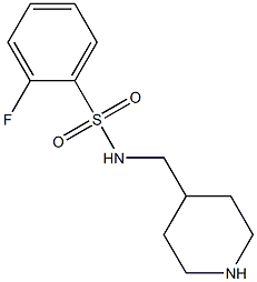 2-fluoro-N-(piperidin-4-ylmethyl)benzene-1-sulfonamide Structure