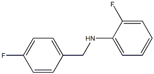 2-fluoro-N-[(4-fluorophenyl)methyl]aniline,,结构式