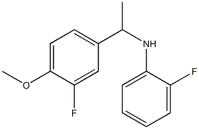 2-fluoro-N-[1-(3-fluoro-4-methoxyphenyl)ethyl]aniline Struktur