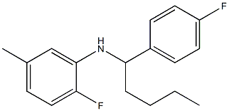 2-fluoro-N-[1-(4-fluorophenyl)pentyl]-5-methylaniline Structure