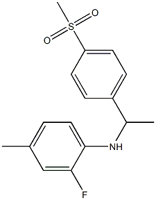 2-fluoro-N-[1-(4-methanesulfonylphenyl)ethyl]-4-methylaniline Struktur