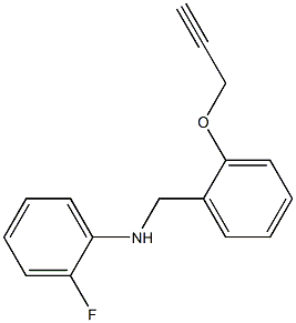 2-fluoro-N-{[2-(prop-2-yn-1-yloxy)phenyl]methyl}aniline 化学構造式