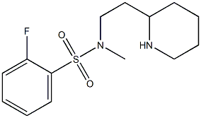2-fluoro-N-methyl-N-[2-(piperidin-2-yl)ethyl]benzene-1-sulfonamide
