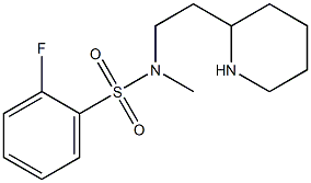 2-fluoro-N-methyl-N-[2-(piperidin-2-yl)ethyl]benzene-1-sulfonamide|