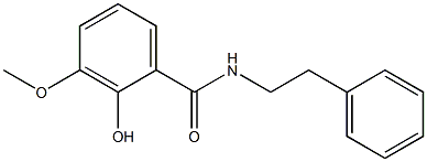 2-hydroxy-3-methoxy-N-(2-phenylethyl)benzamide Struktur