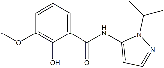 2-hydroxy-3-methoxy-N-[1-(propan-2-yl)-1H-pyrazol-5-yl]benzamide,,结构式
