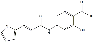 2-hydroxy-4-{[(2E)-3-thien-2-ylprop-2-enoyl]amino}benzoic acid|