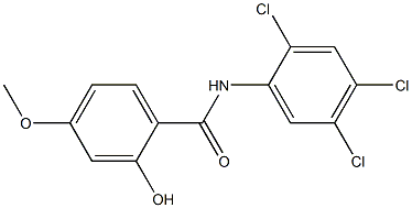 2-hydroxy-4-methoxy-N-(2,4,5-trichlorophenyl)benzamide,,结构式