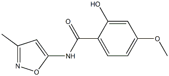 2-hydroxy-4-methoxy-N-(3-methyl-1,2-oxazol-5-yl)benzamide Struktur