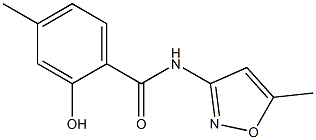 2-hydroxy-4-methyl-N-(5-methyl-1,2-oxazol-3-yl)benzamide 结构式