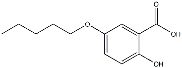 2-hydroxy-5-(pentyloxy)benzoic acid 化学構造式