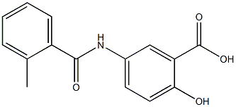 2-hydroxy-5-[(2-methylbenzoyl)amino]benzoic acid,,结构式