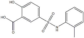 2-hydroxy-5-[(2-methylphenyl)sulfamoyl]benzoic acid 化学構造式