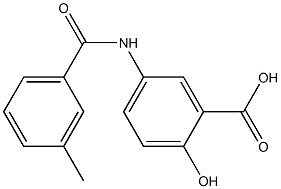 2-hydroxy-5-[(3-methylbenzoyl)amino]benzoic acid,,结构式