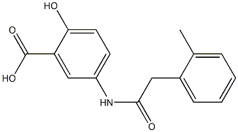 2-hydroxy-5-[2-(2-methylphenyl)acetamido]benzoic acid Structure
