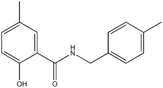 2-hydroxy-5-methyl-N-[(4-methylphenyl)methyl]benzamide Struktur