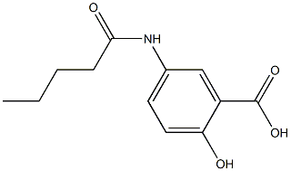 2-hydroxy-5-pentanamidobenzoic acid,,结构式