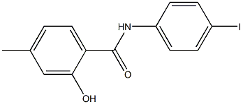 2-hydroxy-N-(4-iodophenyl)-4-methylbenzamide 化学構造式
