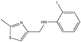 2-iodo-N-[(2-methyl-1,3-thiazol-4-yl)methyl]aniline 结构式