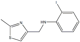 2-iodo-N-[(2-methyl-1,3-thiazol-4-yl)methyl]aniline,,结构式