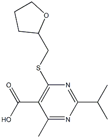 2-isopropyl-4-methyl-6-[(tetrahydrofuran-2-ylmethyl)thio]pyrimidine-5-carboxylic acid