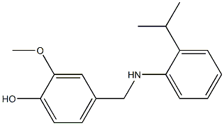 2-methoxy-4-({[2-(propan-2-yl)phenyl]amino}methyl)phenol Struktur