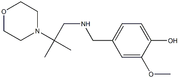 2-methoxy-4-({[2-methyl-2-(morpholin-4-yl)propyl]amino}methyl)phenol,,结构式