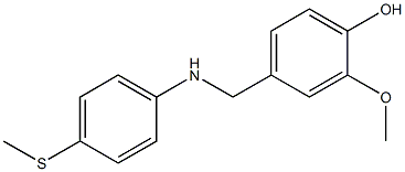 2-methoxy-4-({[4-(methylsulfanyl)phenyl]amino}methyl)phenol 化学構造式