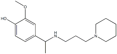 2-methoxy-4-(1-{[3-(piperidin-1-yl)propyl]amino}ethyl)phenol Structure