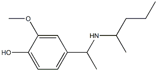 2-methoxy-4-[1-(pentan-2-ylamino)ethyl]phenol,,结构式