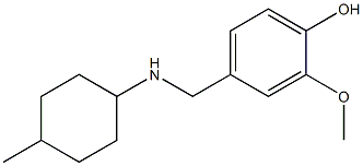 2-methoxy-4-{[(4-methylcyclohexyl)amino]methyl}phenol Struktur