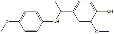 2-methoxy-4-{1-[(4-methoxyphenyl)amino]ethyl}phenol Structure