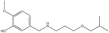 2-methoxy-5-({[3-(2-methylpropoxy)propyl]amino}methyl)phenol,,结构式