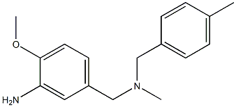 2-methoxy-5-({methyl[(4-methylphenyl)methyl]amino}methyl)aniline,,结构式