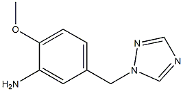 2-methoxy-5-(1H-1,2,4-triazol-1-ylmethyl)aniline,,结构式