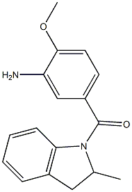 2-methoxy-5-[(2-methyl-2,3-dihydro-1H-indol-1-yl)carbonyl]aniline 结构式