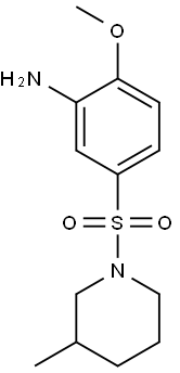 2-methoxy-5-[(3-methylpiperidine-1-)sulfonyl]aniline,,结构式