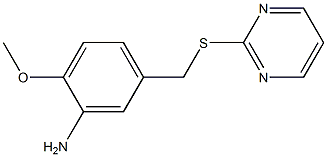 2-methoxy-5-[(pyrimidin-2-ylsulfanyl)methyl]aniline Structure