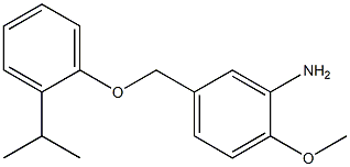 2-methoxy-5-[2-(propan-2-yl)phenoxymethyl]aniline 化学構造式