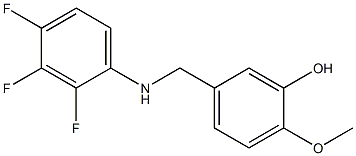 2-methoxy-5-{[(2,3,4-trifluorophenyl)amino]methyl}phenol Struktur